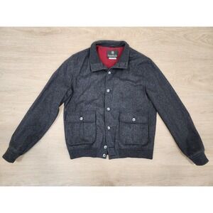 Carroll & Co 100% Wool Mens Button Down Jacket Size 56 Made In Italy Vintage